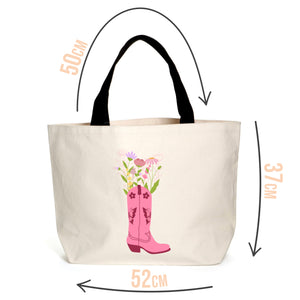 Floral Cowgirl Boot Tote