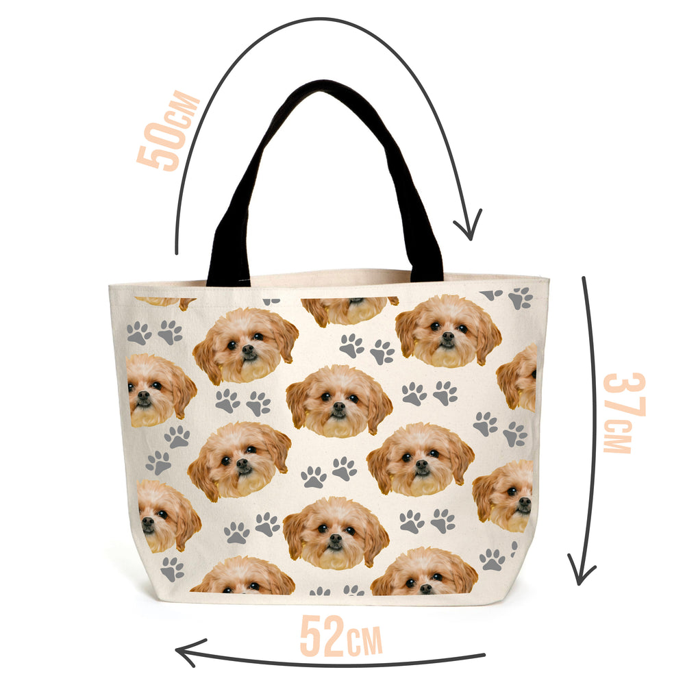 
            
                Load image into Gallery viewer, Personalised Pet Portrait Pattern Tote
            
        