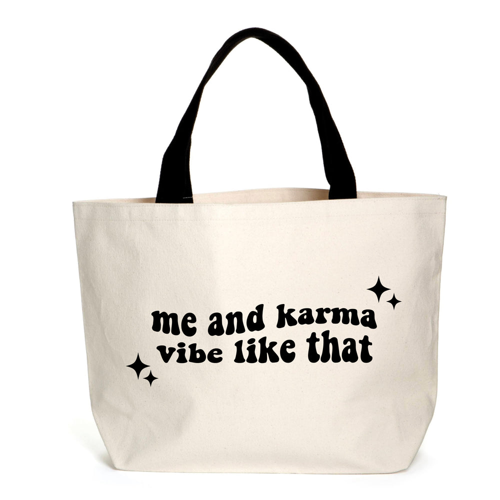 
            
                Load image into Gallery viewer, Me And Karma Vibe Like That Tote
            
        