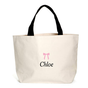 
            
                Load image into Gallery viewer, Personalised Bow Name Tote
            
        