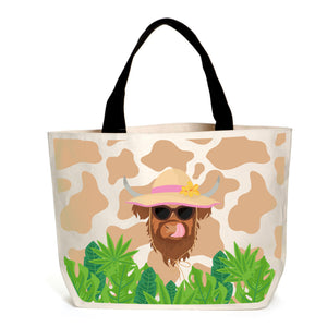 Kourtney the Summer Highland Cow Tote
