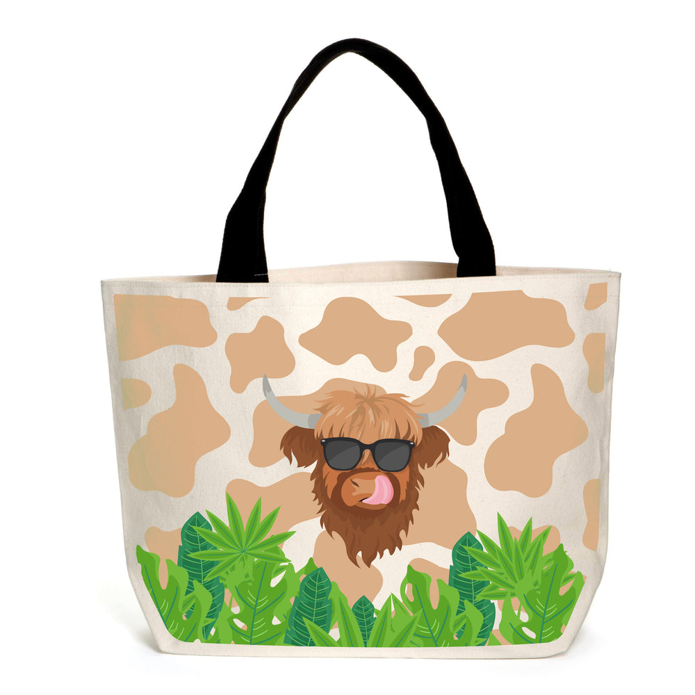 Harvey the Summer Highland Cow Tote