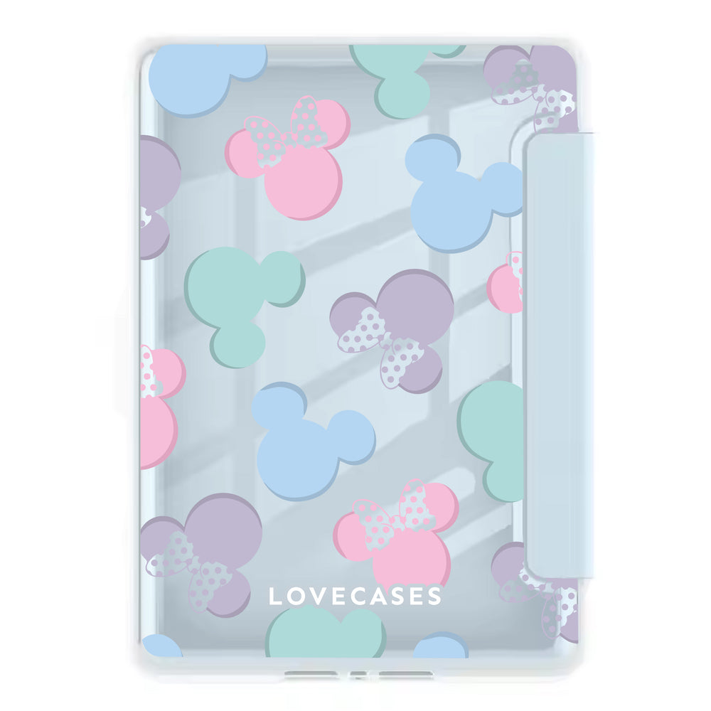 Pastel Mickey & Minnie Foldable Kindle Cover