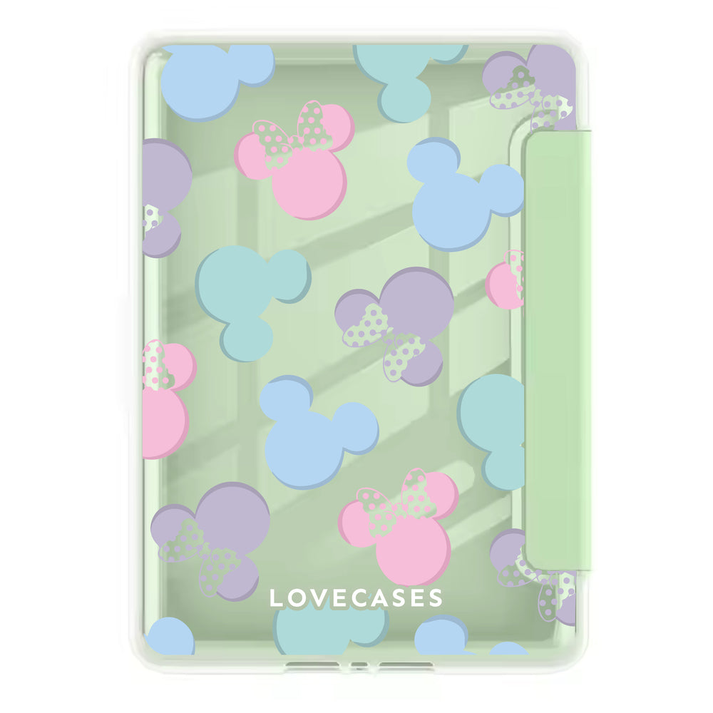 Pastel Mickey & Minnie Foldable Kindle Cover