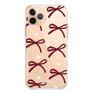 Burgundy Bows Phone Case