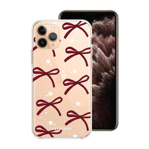 Burgundy Bows Phone Case
