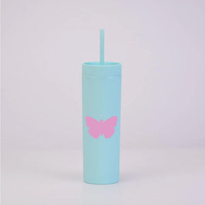 Butterfly Mint Skinny Tumbler