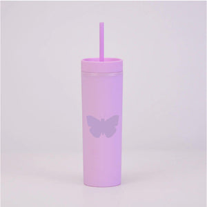 Butterfly Lilac Skinny Tumbler