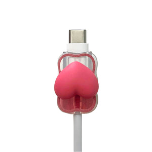Pink Heart Cable Protector