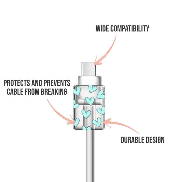 Blue Hearts Cable Protector – LoveCases