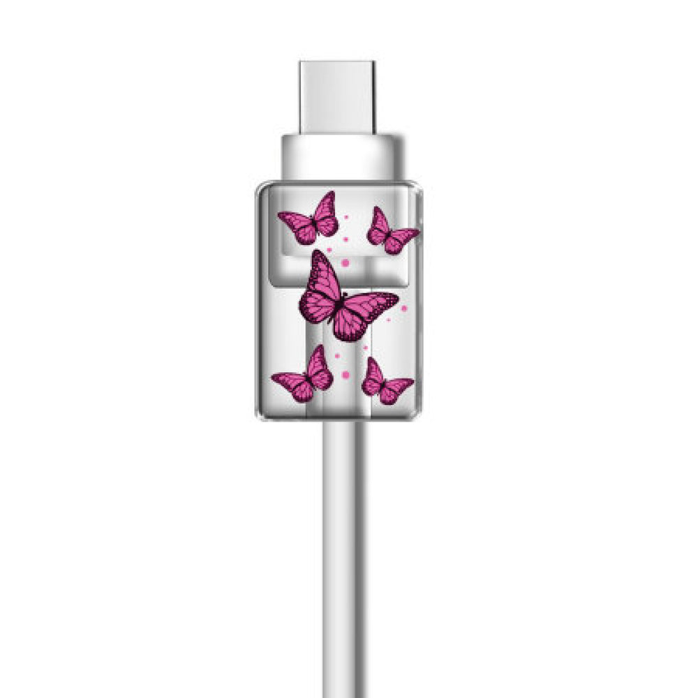 Pink Butterflies Cable Clip