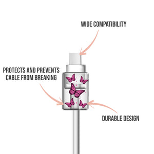 Pink Butterflies Cable Protector
