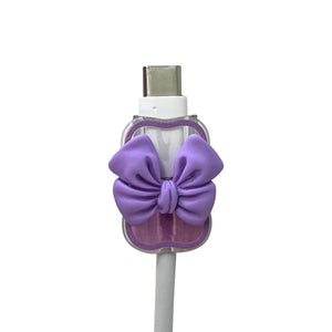 Purple Bow Cable Protector