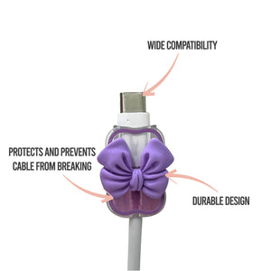 Purple Bow Cable Protector