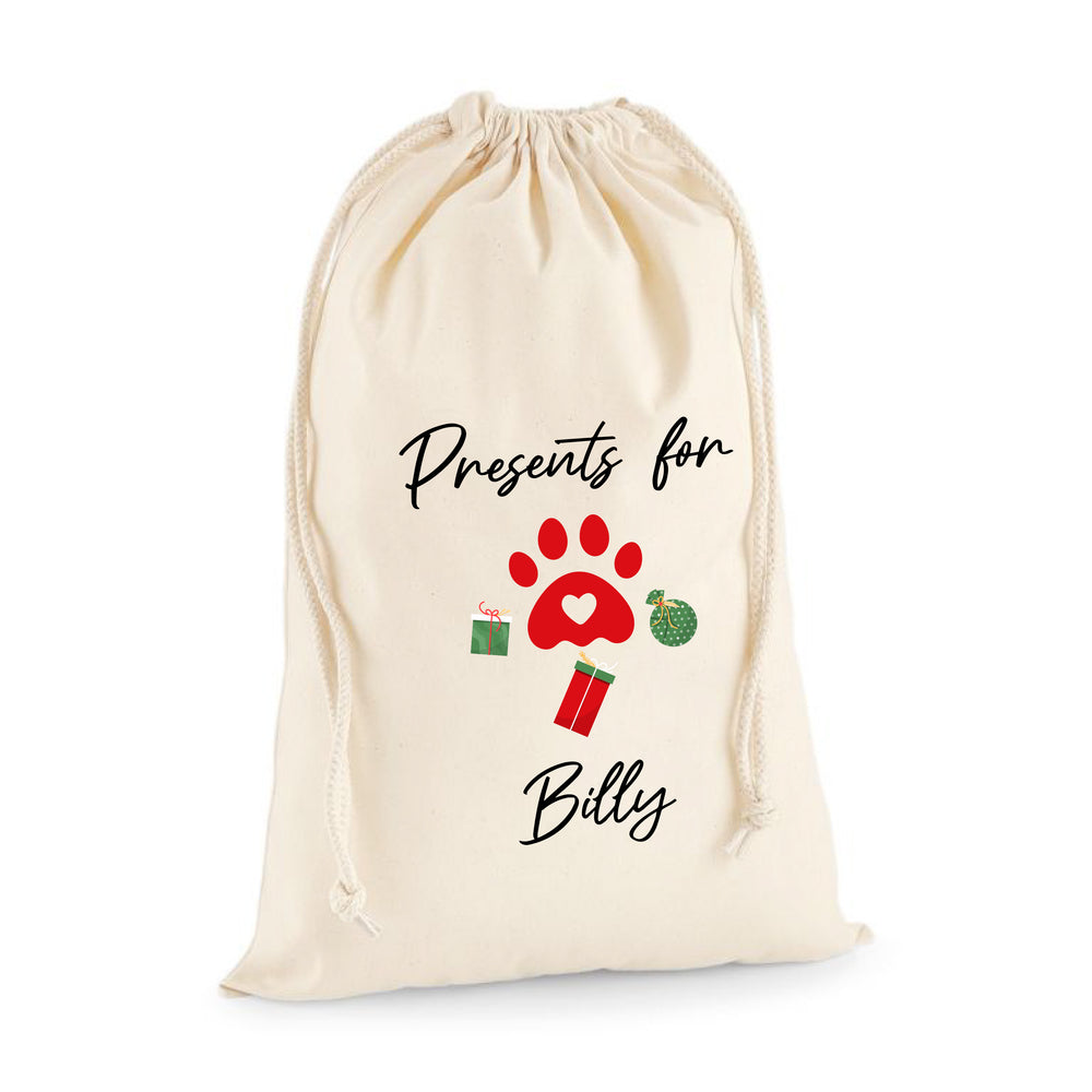 Personalised Presents for Pet Santa Sack