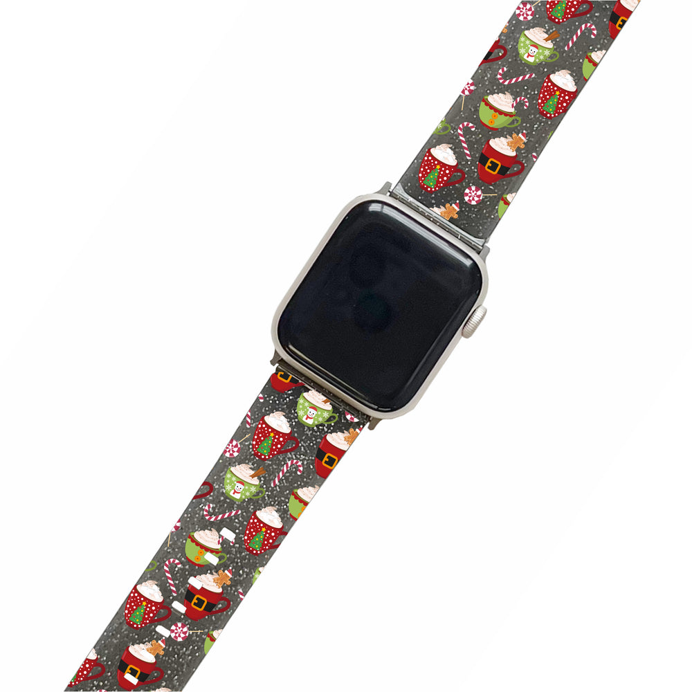 Hot Chocolate Black Glitter Smartwatch Strap