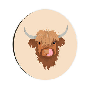 Henry the Highland Cow Circle Coaster