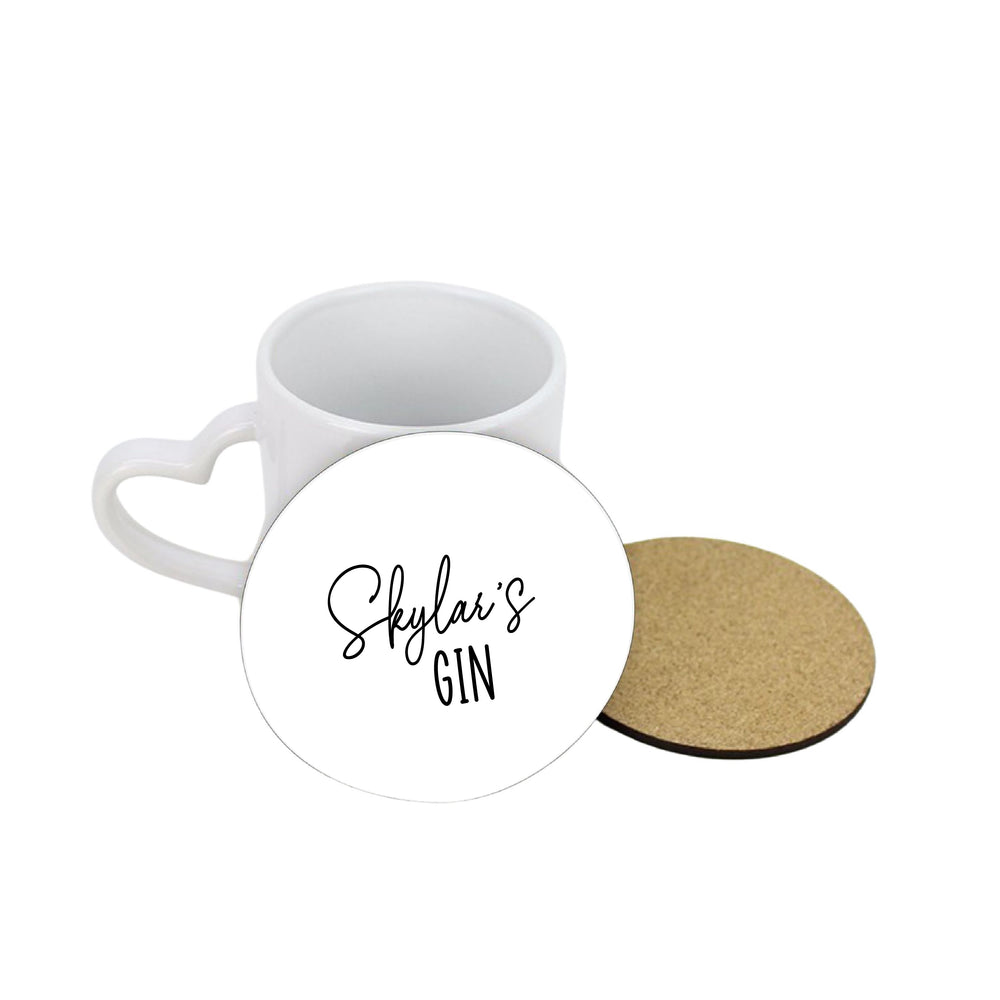 Personalised Drink Name Circle Coaster