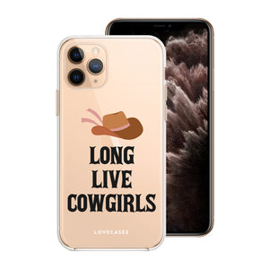 Black Long Live Cowgirls Phone Case