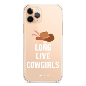 White Long Live Cowgirls Phone Case