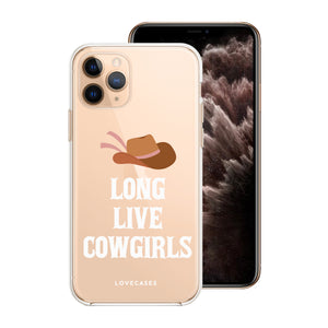 White Long Live Cowgirls Phone Case