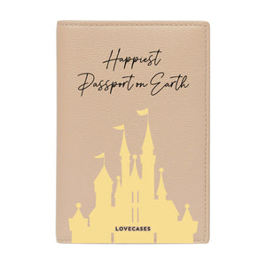 Happiest Passport on Earth Beige Passport Cover