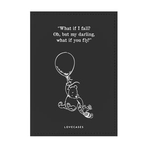 Winnie the Pooh Black Passport Cover