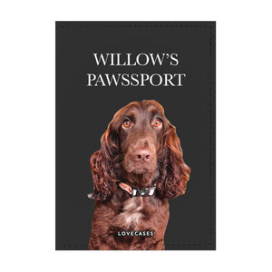 Personalised Pet Photo Black Passport Cover