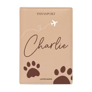 Personalised Pet Jet Set Beige Passport Cover