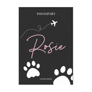 Personalised Pet Jet Set Black Passport Cover
