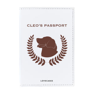 Personalised Regal Pet White Passport Cover