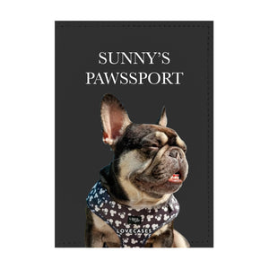 Personalised Pet Photo Black Passport Cover