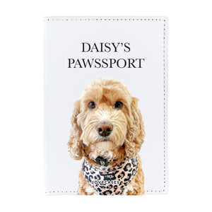 Personalised Pet Photo White Passport Cover