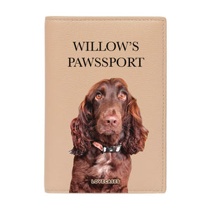 Personalised Pet Photo Beige Passport Cover