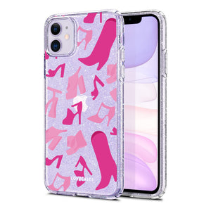 Doll Shoes Pattern Glitter Phone Case