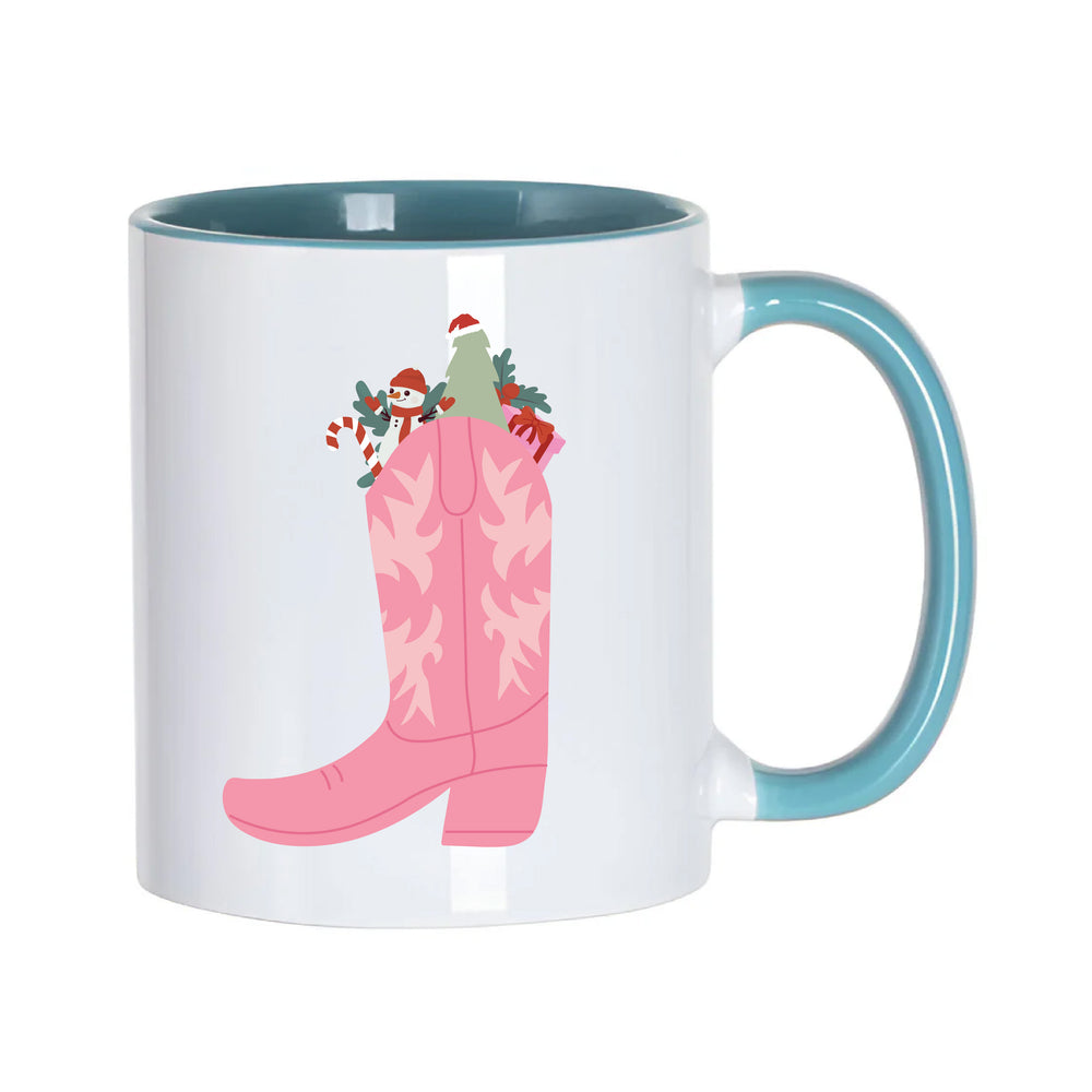 Festive Cowboy Boot Mug