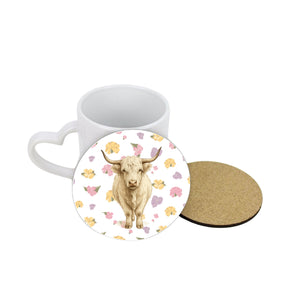 Flora Moo the Highland Cow Coaster