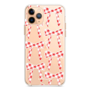 Red Gingham Bows Phone Case