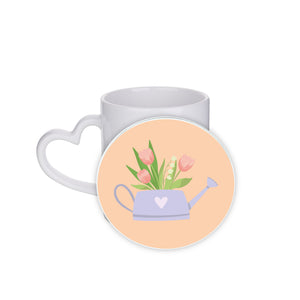 Purple Watering Can Circle Coaster