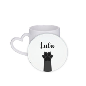 
            
                Load image into Gallery viewer, Personalised Black Paw Circle Coaster
            
        
