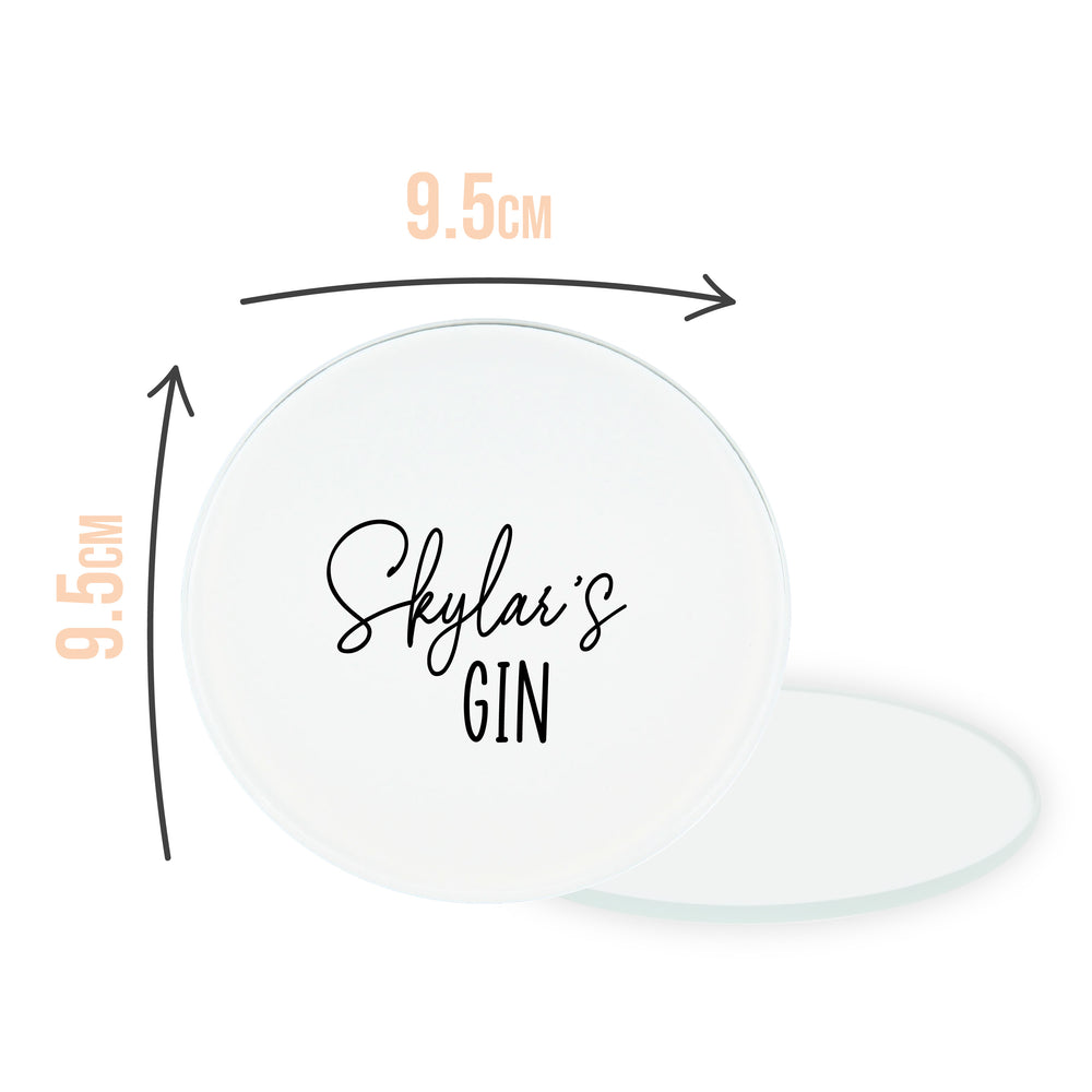 Personalised Drink Name Circle Coaster