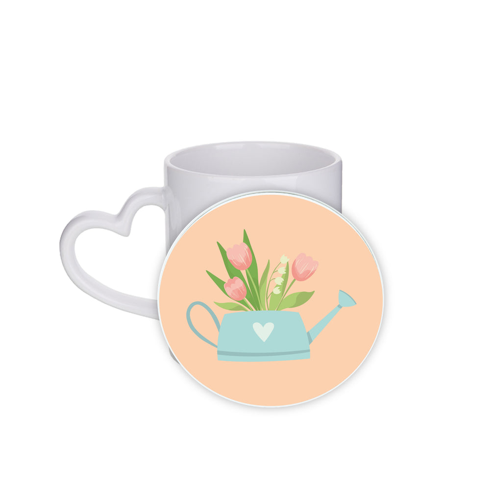 
            
                Load image into Gallery viewer, Turquoise Watering Can Circle Coaster
            
        