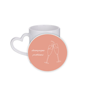 Champagne Problems Circle Coaster