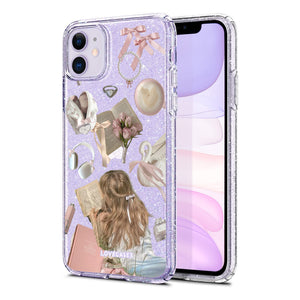 Blonde Soft Girl Aesthetic Glitter Phone Case