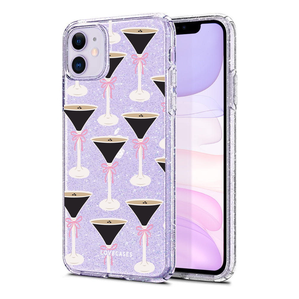 Espresso Martini Coquette Glitter Phone Case