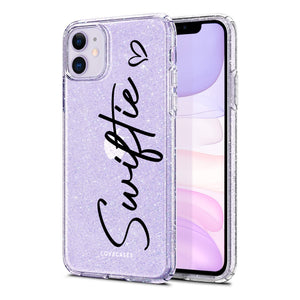 Black Swiftie Glitter Phone Case