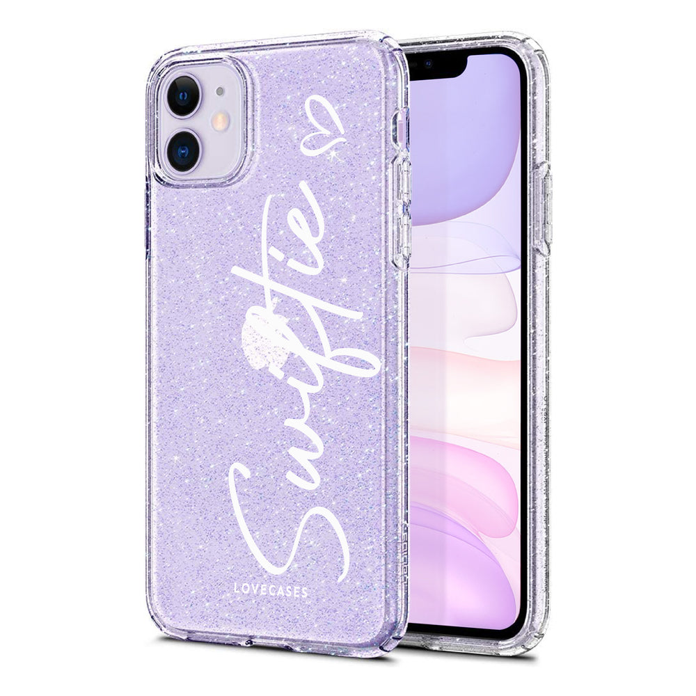 White Swiftie Glitter Phone Case