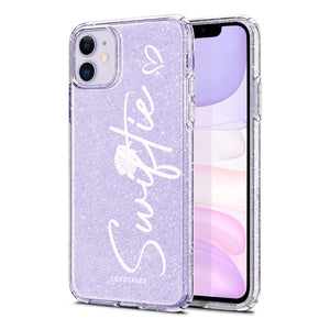 White Swiftie Glitter Phone Case