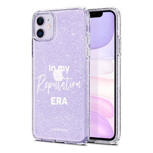 Personalised White In My Era Glitter Phone Case