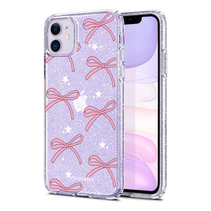 Bows & Stars Glitter Phone Case